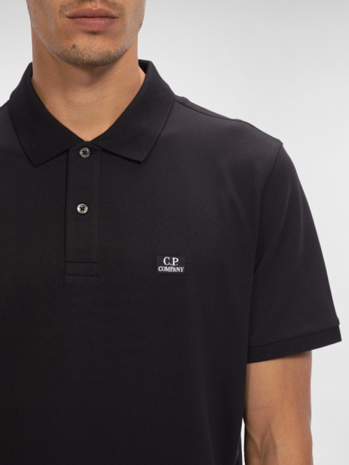 Stretch piquet poloshirt black 