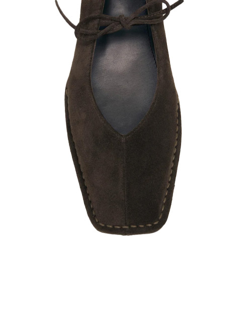 Sway ballerina suede brown 