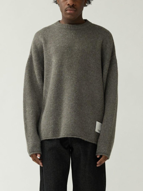 Tide knit pullover grey mel 