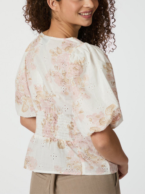 Timra emb blouse dusty rose 