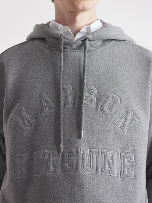 Varsity oversize hoodie grey mel 