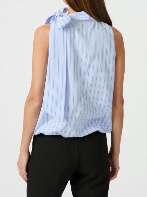 Veda stripe top lt blue 