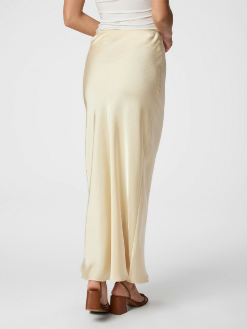 Vicky heavy sateen skirt light yellow M