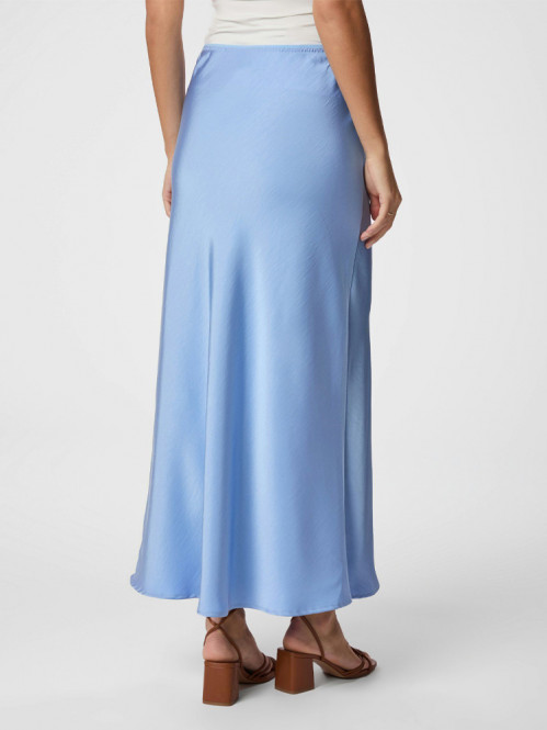 Vicky heavy sateen skirt smoke blue 