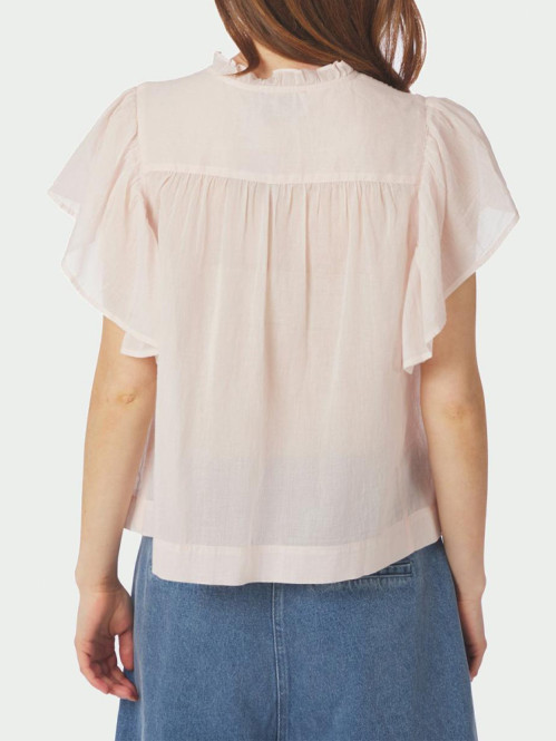Vinsa s voile top light pink 