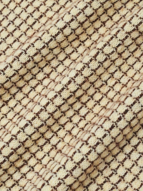 Waffle knitwear cardigan yellow 