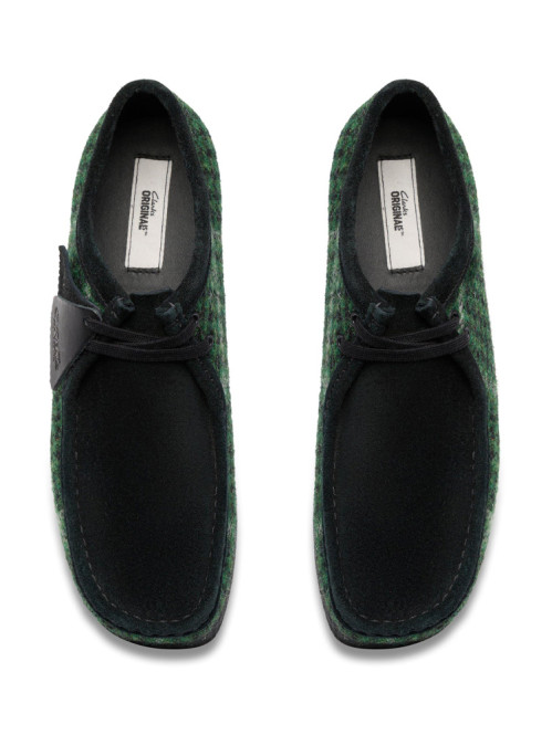Wallabee moccasin green tweed 