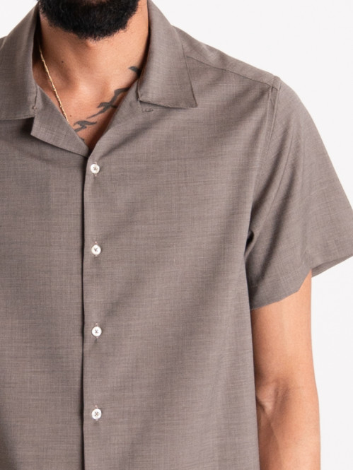 Camicia bowling mc shirt tortora XL