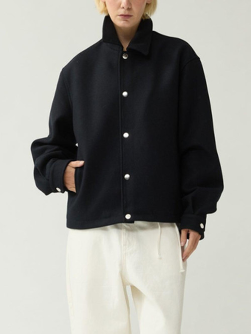 Wool coach jacket black 