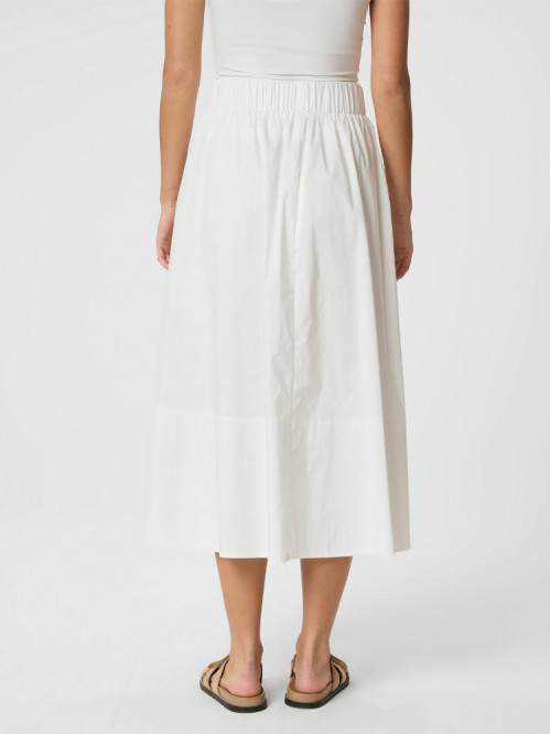 Yara long poplin skirt white L