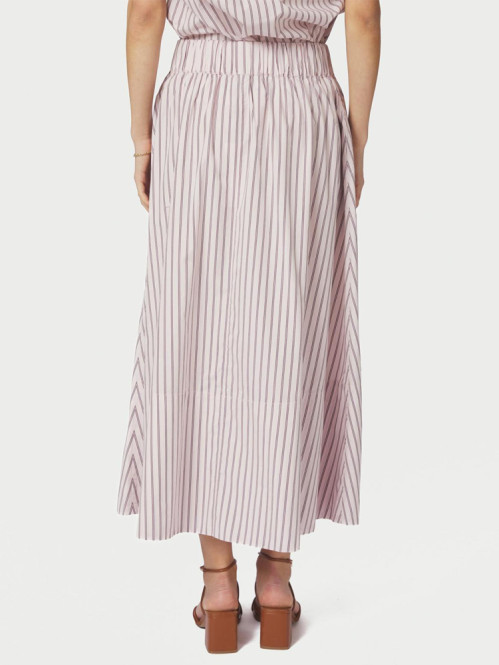 Yara long double stripe skirt rose XS
