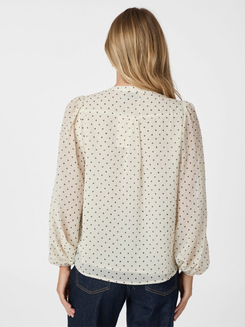 Yrima dot blouse white 