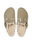 Boston shearling suede sandals taupe 