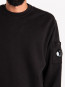 Cotton fleece crew neck black 