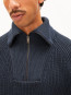 Pigment dye half zip pullover moonshadow 