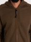 Diagonal raised fleece full zip ivy green 