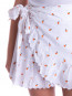 Chrissy orange skirt white 