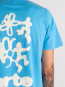 Blurry back print t-shirt blue 