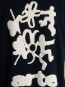 Blurry back print t-shirt navy 