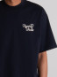 Heart icon front chainstitch t-shirt navy 