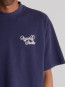 Heart icon front chainstitch t-shirt greystone washed 