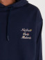 Le hoodie slogan á fleurs navy 