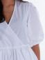 Cotton poplin wrap blouse bright white 
