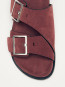 Alba sandals suede burgundy leather 