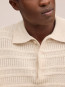 Alfie ls polo knit ivory 