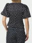 Anela dot blouse black 