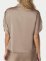 Anelle heavy sateen blouse dark taupe 