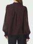 Astrida dotted blouse burgundy 