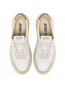 Medalist wmns sneaker suede wht cvrt green 