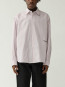 Beach shirt white red stripe 