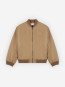 Bomber in nylon with logo jacket taupe 