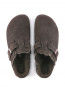 Boston shearling suede sandals mocca 