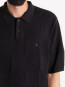 SS checker polo shirt black 