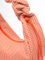 Moon bag ruffle vichy hot coral 