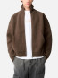 Core zip-up sweater dk brown 