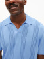 Cotton knit poloshirt wedgwood 