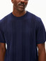 Cotton knit t-shirt tinted navy 