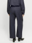 Cropped melange wide-pleat pants navy mel 36
