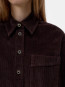 Cropped oversized shirt cndr brown 