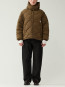 Detachable sleeves jacket brown 