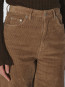 Donna high relaxed jeans washed khaki cord 