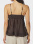 Elvena s voile top dark brown 