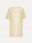 Flower beads boxy dress egret 