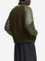 Frosted badge fleece nylon jacket green 