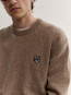Fox head lambswool comf knit cobblestone 