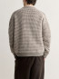 Fox head waffle stitch cardigan moon beige 